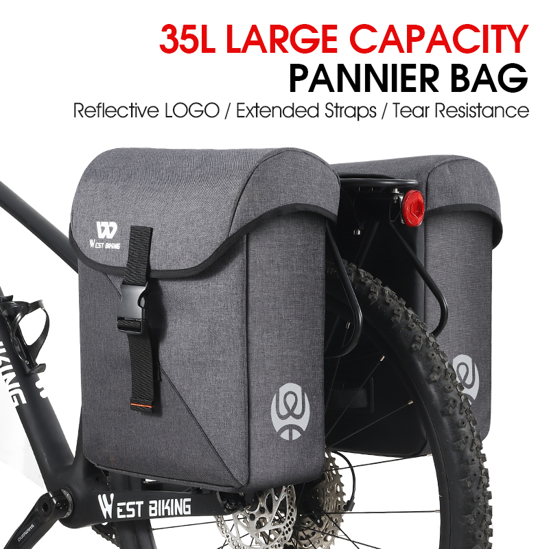 Panniers Waterproof Rear - WEST BIKING Double Sided Bicycle Rear
