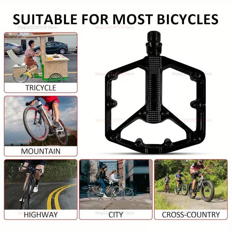 Cycling Commute Gear - Lightweight Anti-slip Bicycle Pedals Dual DU