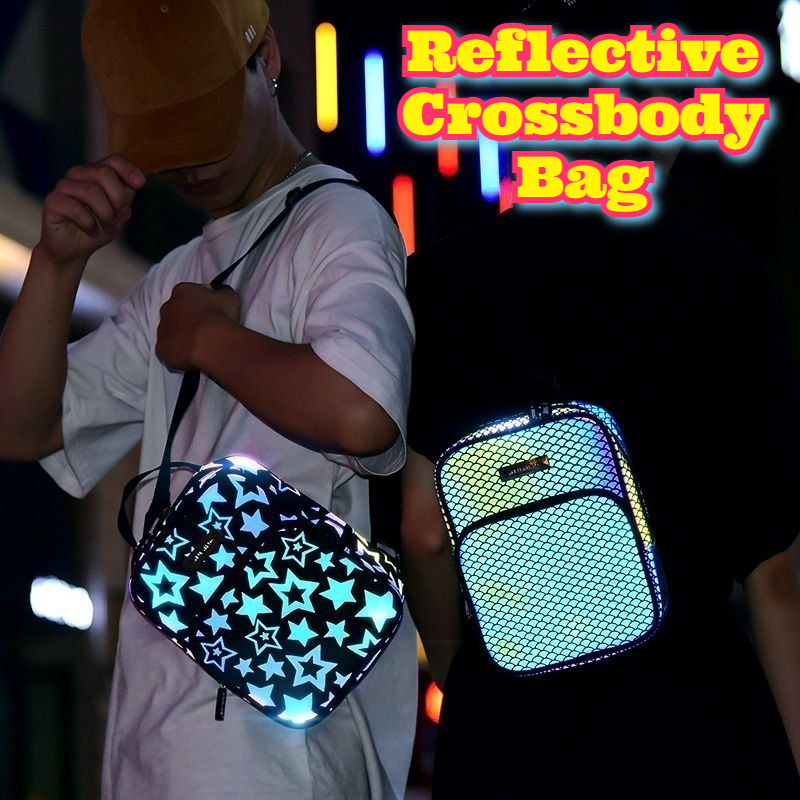 Cycling Commuting - Reflective Crossbody Bag Multipurpose Sports Sling