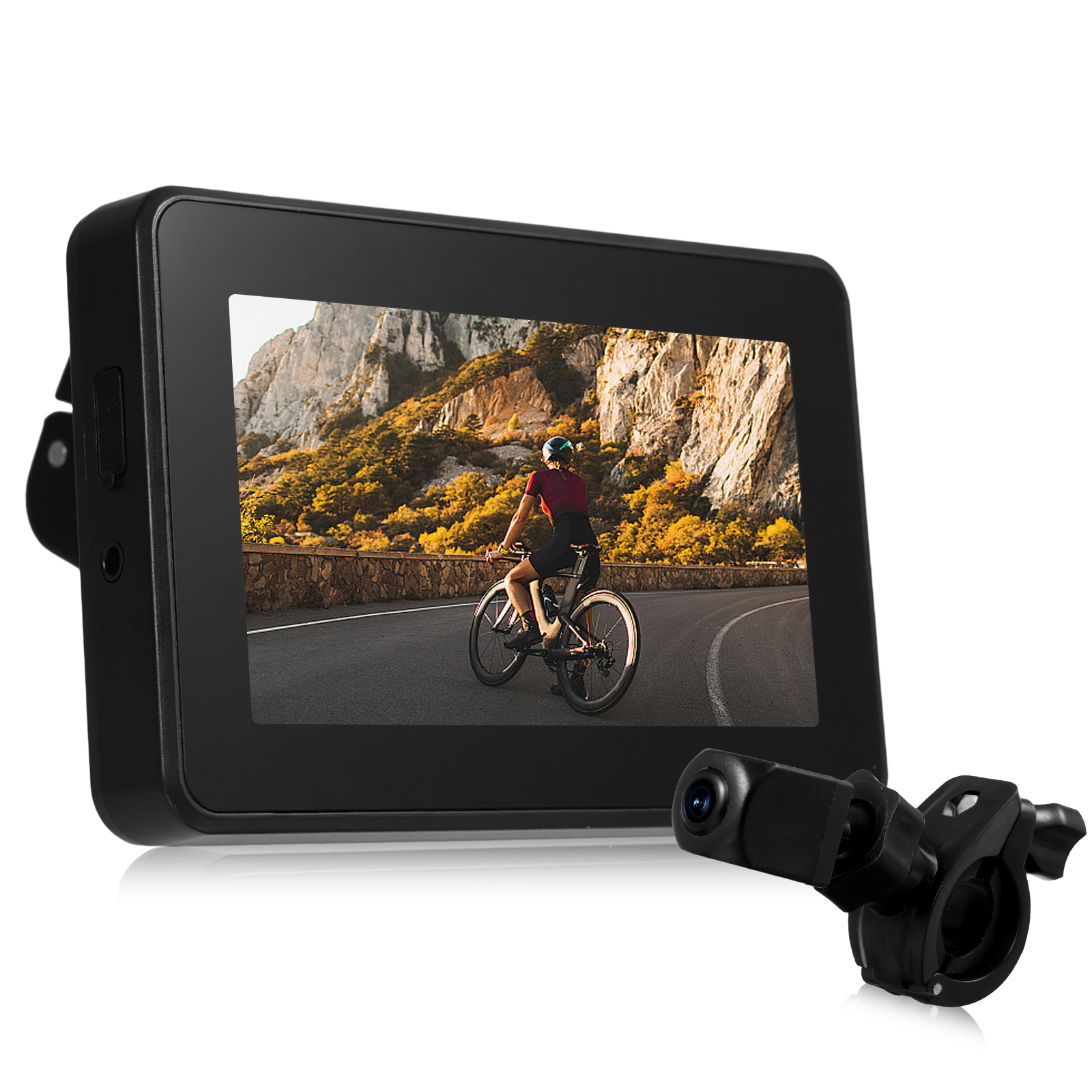 Cycling Zones - Handlebar Bike Mirror, 1080P Rechargeable Bicycle