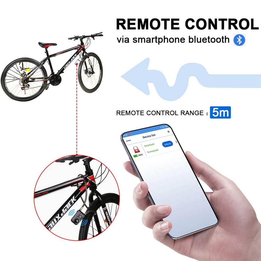Bluetooth Smart Bike Lock Wate - Chain Lock Combination incelemesi ve fiyatı