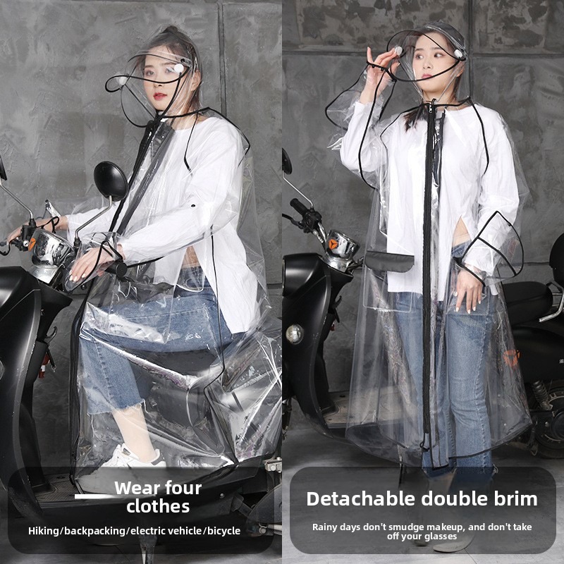 Transparent EVA Rain Poncho Ho - Cycling Commute In Rain incelemesi ve fiyatı