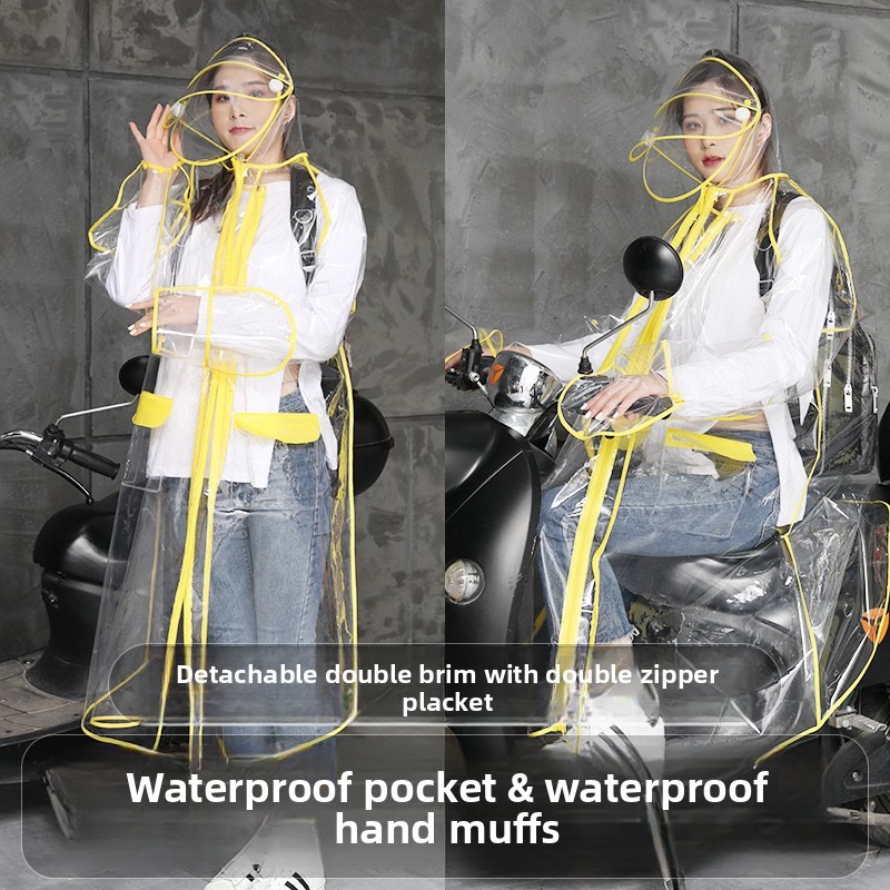 Transparent EVA Rain Poncho Ho - Cycling Commute In Rain incelemesi ve fiyatı