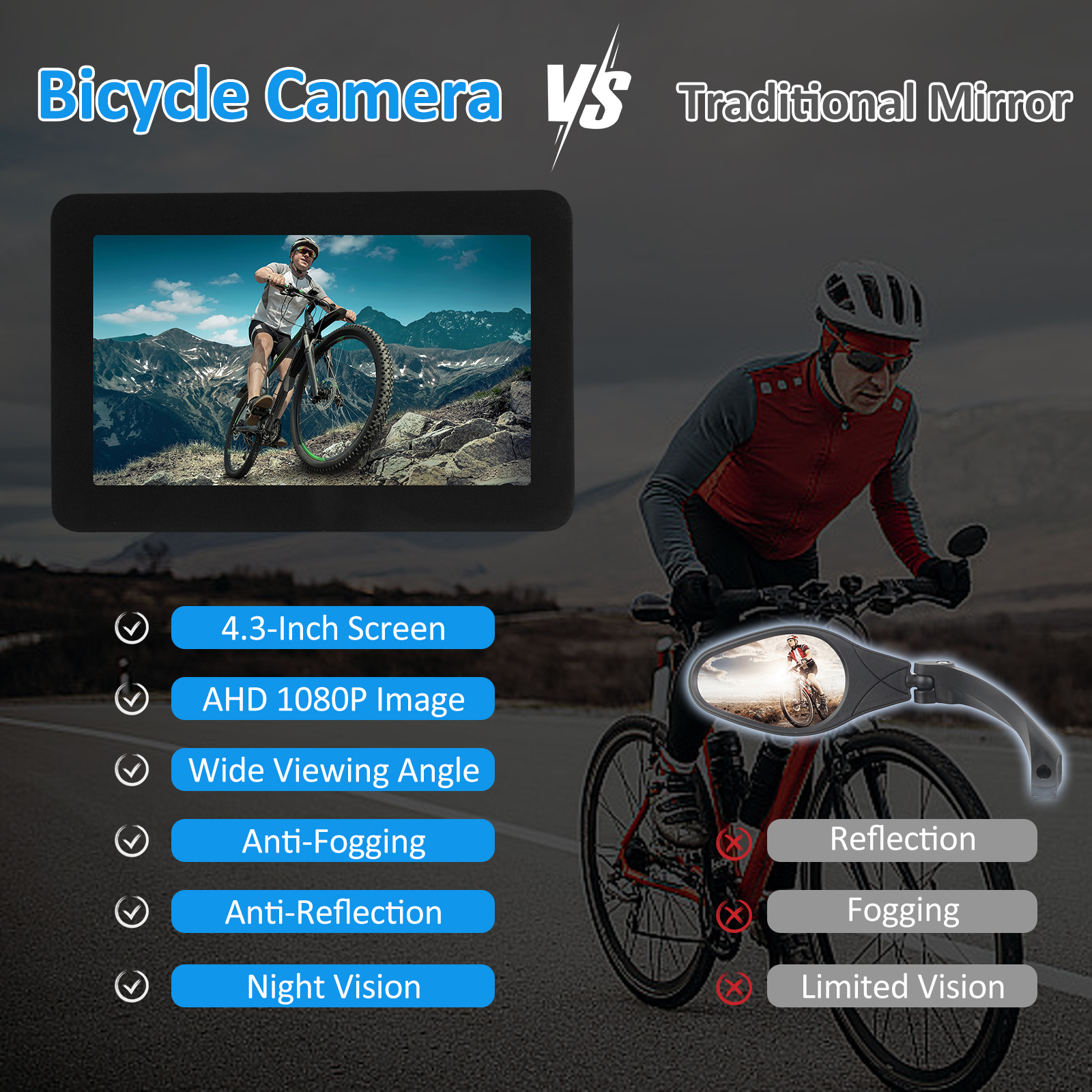 Handlebar Bike Mirror, 1080P R - Cycling Zones incelemesi ve fiyatı