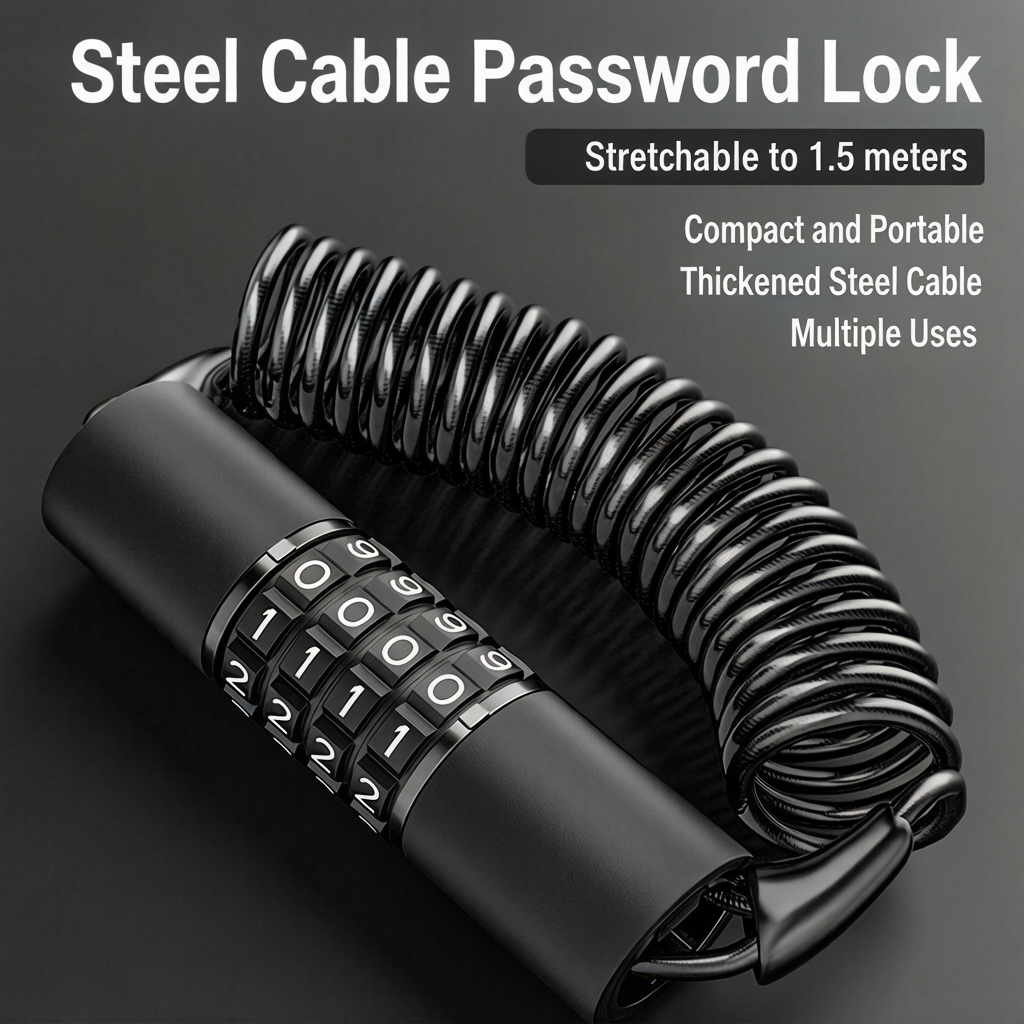 Steel Cable Helmet Lock for Bi - Chain Lock Combination incelemesi ve fiyatı