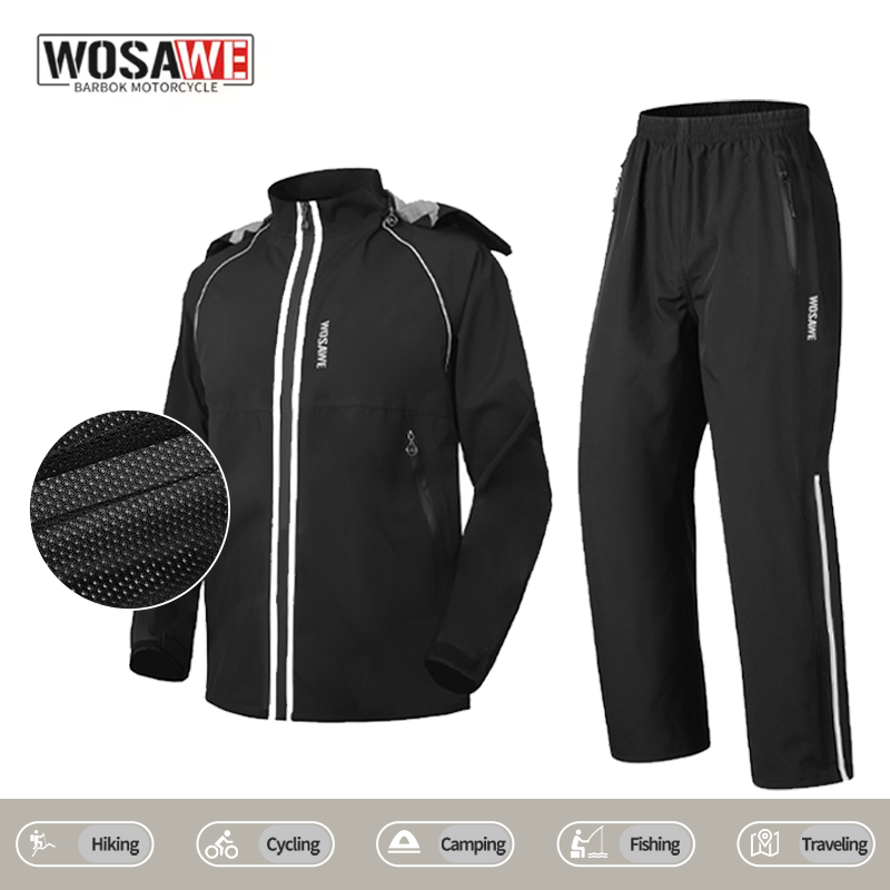 WOSAWE Reflective Motorcycle R - Cycling Commuter Rain Jacket incelemesi ve fiyatı