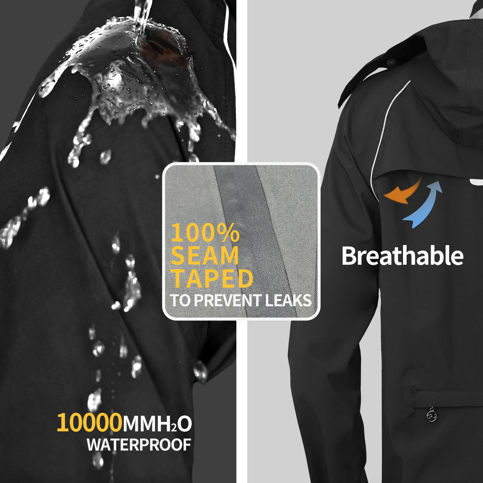 WOSAWE Reflective Motorcycle R - Cycling Commuter Rain Jacket incelemesi ve fiyatı