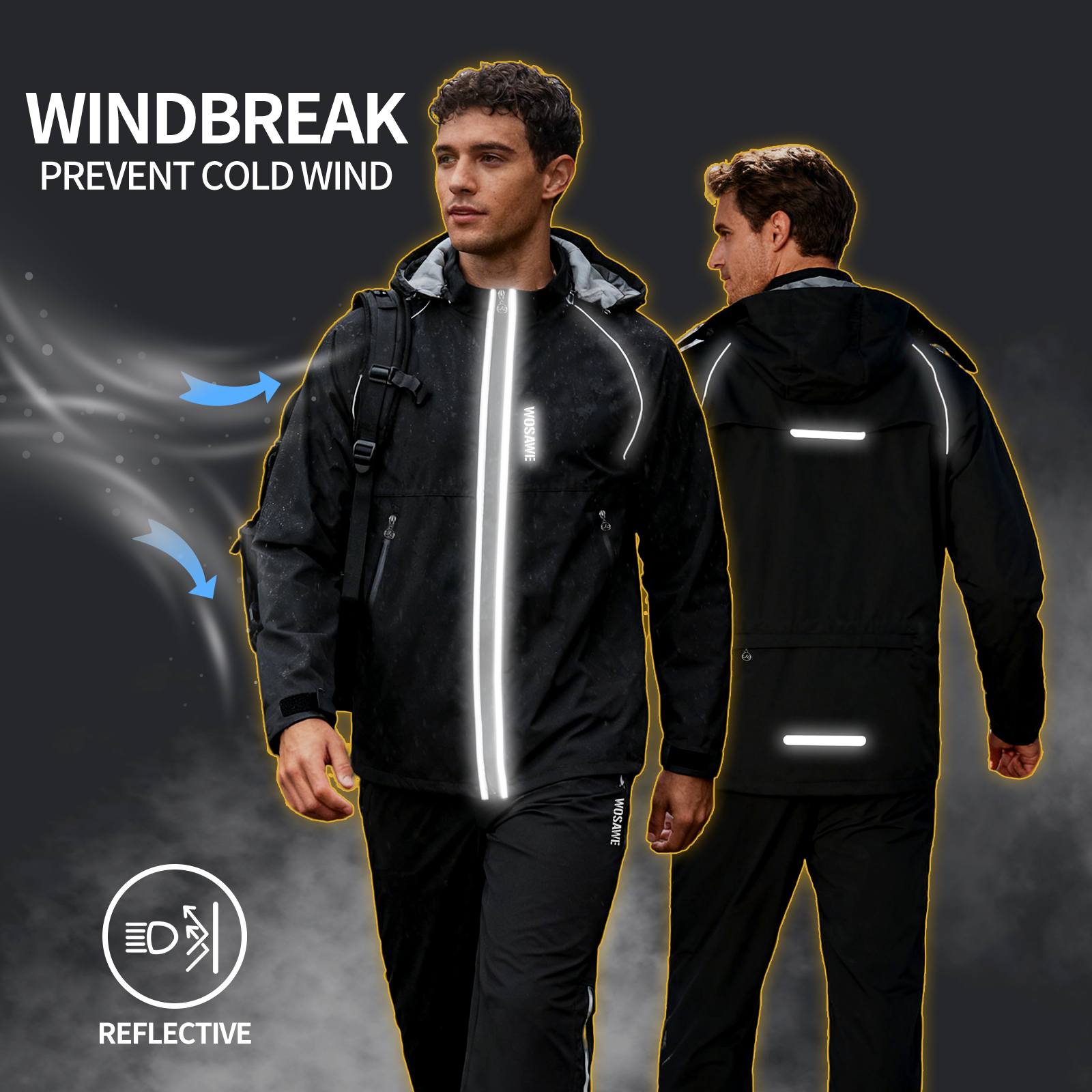 WOSAWE Reflective Motorcycle R - Cycling Commuter Rain Jacket incelemesi ve fiyatı