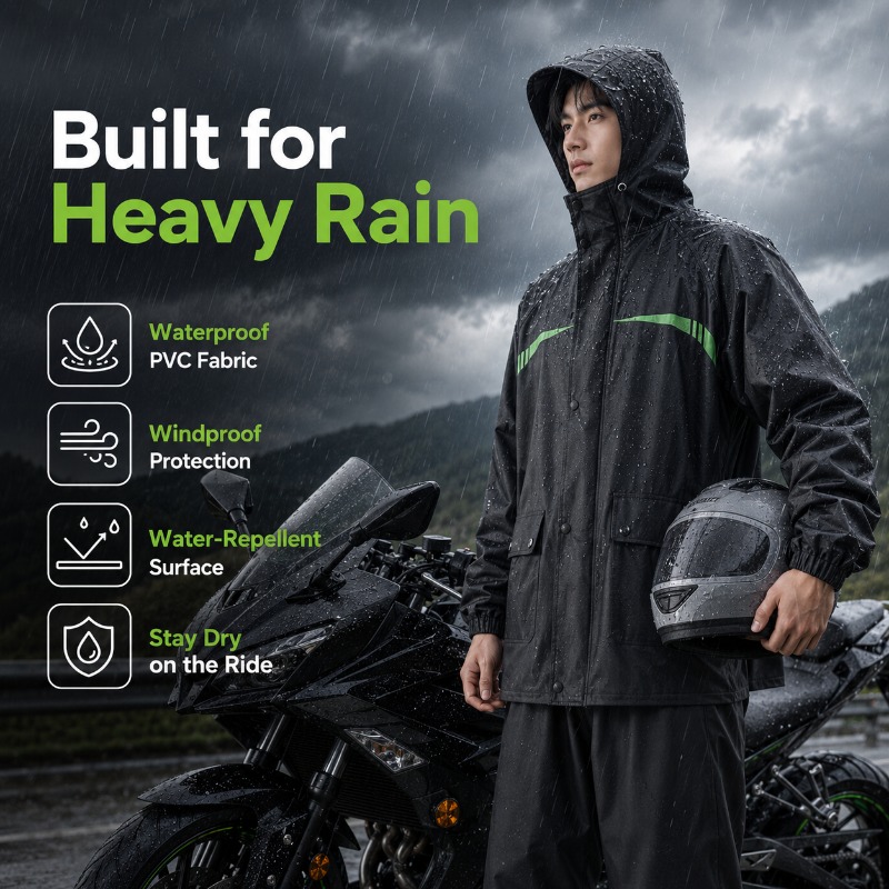 Unisex 2-Piece Waterproof Cycl - Cycling Commute In Rain incelemesi ve fiyatı