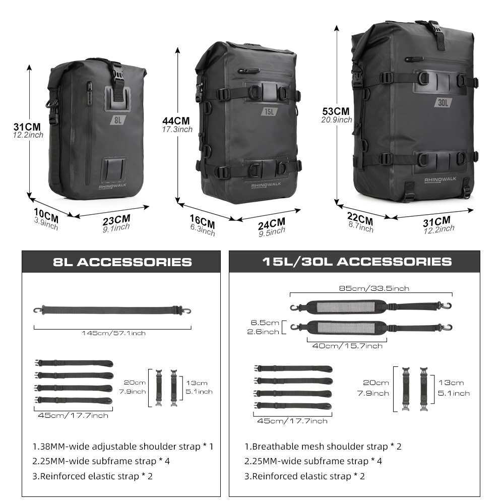 Rhinowalk Motorcycle Box Top P - Panniers Waterproof Rear incelemesi ve fiyatı